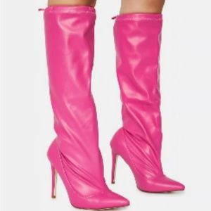 AZALEA WANG ‘CRENN PINK SLOUCH BOOTS - NWT - SIZE 7.5